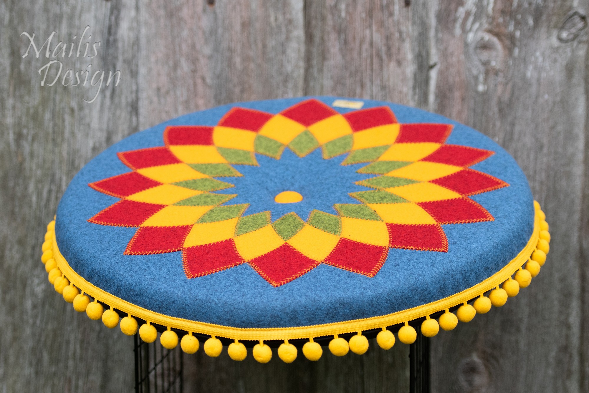 Mandala mustriga istepadi, ümmargune, 50 cm