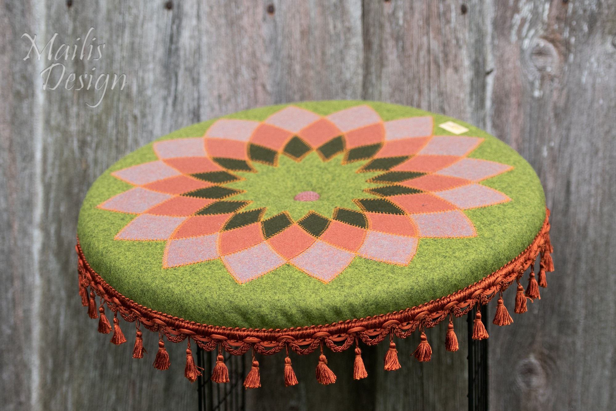 Mandala mustriga istepadi, ümmargune, 50 cm
