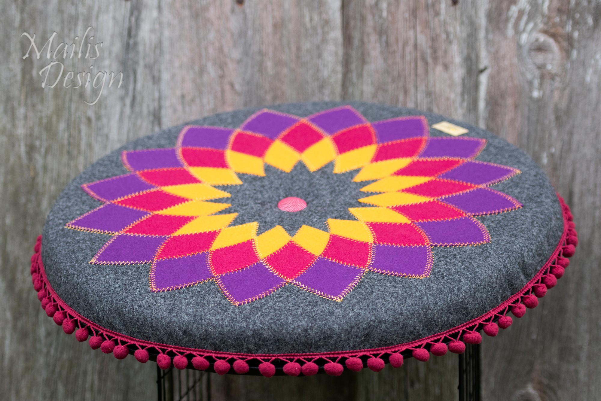 Mandala mustriga istepadi, ümmargune, 50 cm