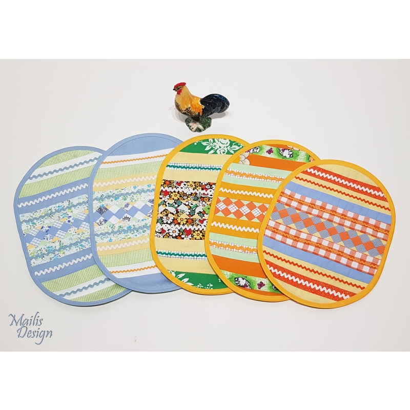 Set of Easter tablerunners, placemats, 5 pc.