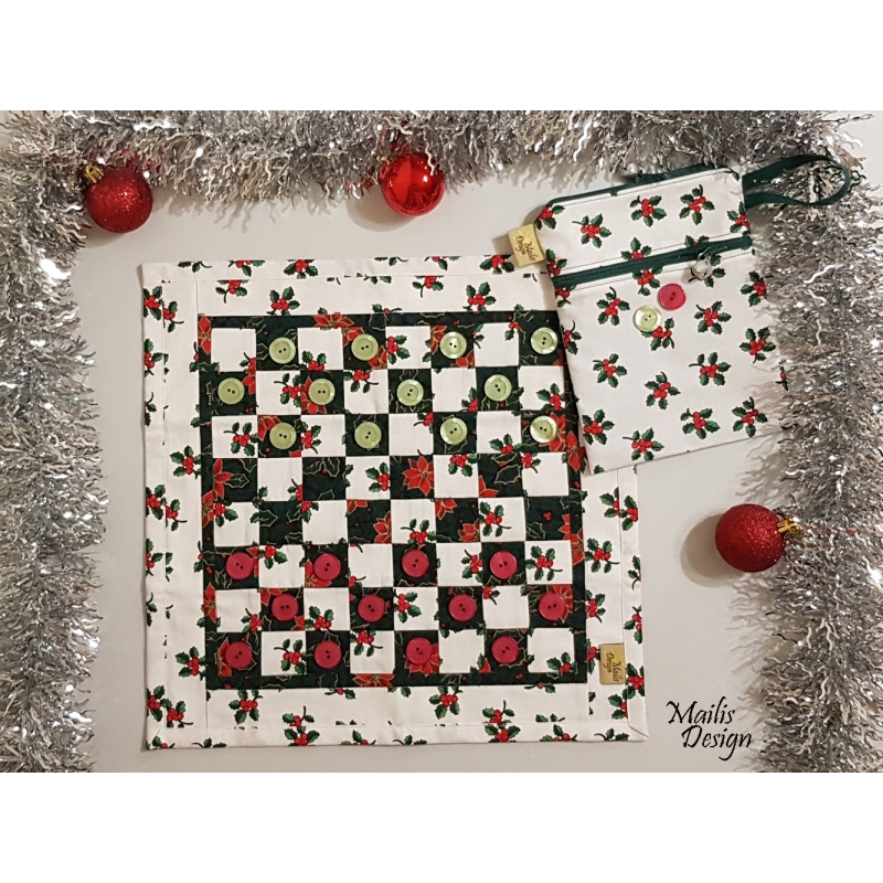 Checkerboard, Christmas green