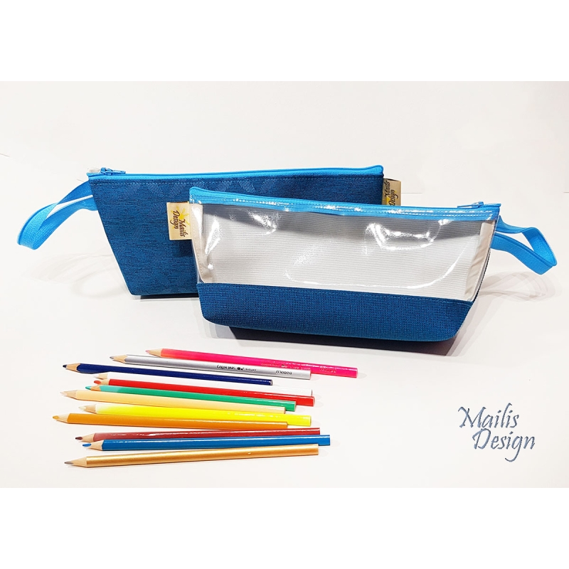 Clear pencil case, transparent zipper pouch @ Mailis Design