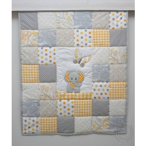 2302 Baby quilt 3 Elephant yellow.jpg