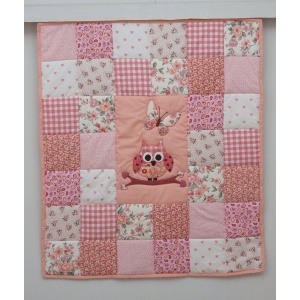 2512 Baby Quilt 04 Owl salmon.jpg
