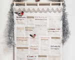Advent Calendar, linen 53 x 74 cm, with 24 pockets