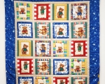 Baby quilt with Teddy Bear (115 x 100 cm), blue
