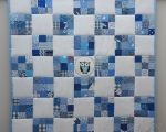 Lipi-lapi Öökullitekk (100 x 100 cm), sinine-valge