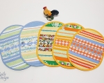 Set of Easter tablerunners, placemats, 5 pc.