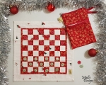Checkerboard, Christmas red