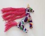 Stuffed animal, Unicorn, purple