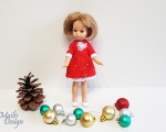 Doll Christmas dress and leggings, Paola Reina mini amigas (21 cm).
