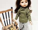 Nuku pullover, oliiviroheline, Paola Reina 32 cm
