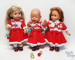 Dolls christmas outfit for 43 - 45 cm dolls