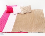 Doll blanket 55 cm and pillow, minky fleece