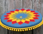 Mandala mustriga istepadi, ümmargune, 50 cm