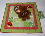 Patchwork quilt, picnic blanket (130 x 130 cm)
