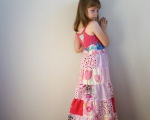 Girls Pacthwork Twirl Skirt (116 - 128 cm/Size 6-8), Pink floral