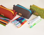 Pencil case, cosmetic bag, water-repellent fabric