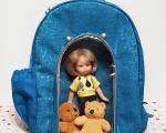 Kids Backpack, travel bag for girls, turquoise