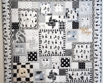 Acitvity Mat Black and white with cats (140 x 140 cm)